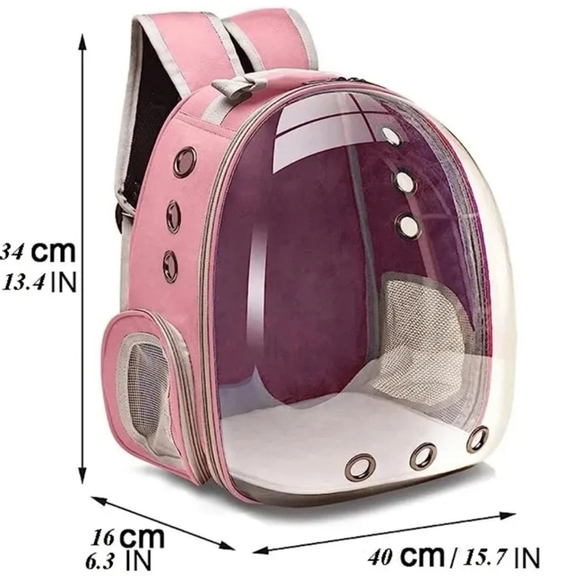 Pet Carrier Backpack transparent capsule, Bubble, Small animal, puppy, kitten... - Picture 6 of 7